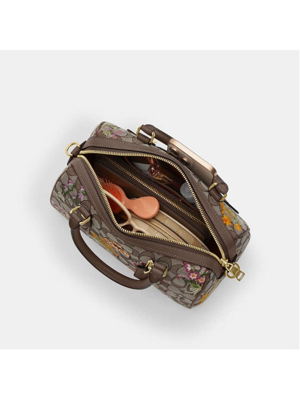 NEW Coach Rowan Crossbody Floral Embroidered Signature Jacquard CDZ01 NWT - Picture 9 of 12